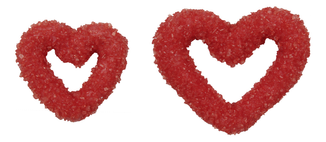 V20280 Heart frame sugared red