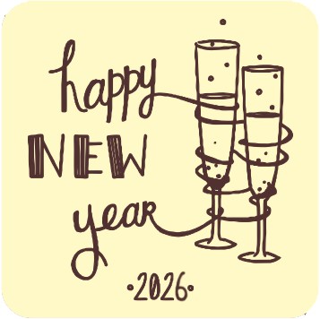 V42405 Happy New Year champagne glass light