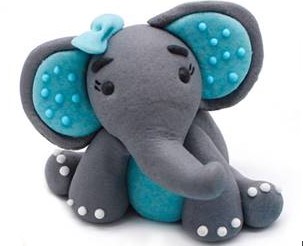 V30389 Baby elephant turquoise