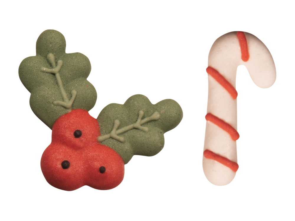 V20696 Candy cane + leaf