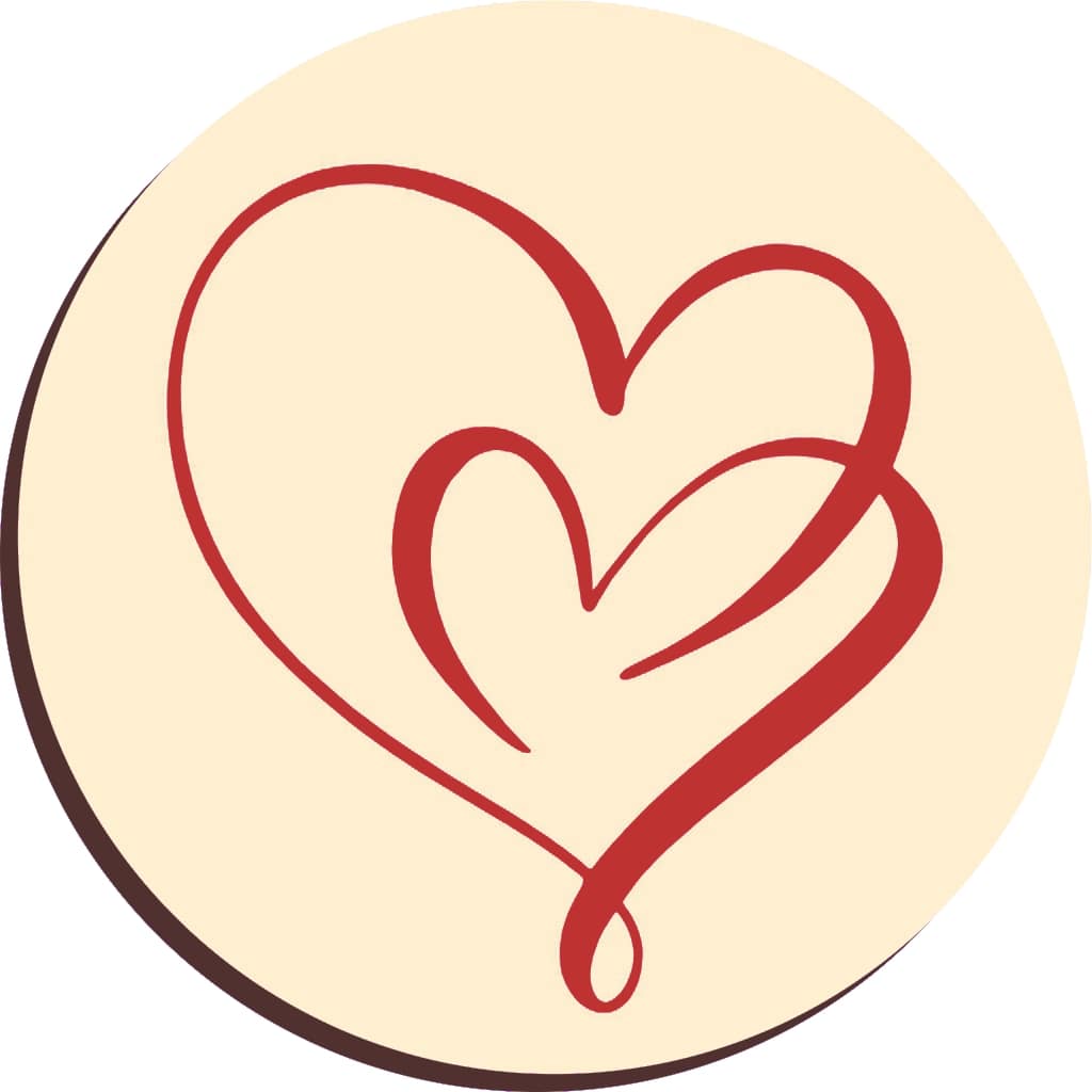 V44705 Chocolate double heart