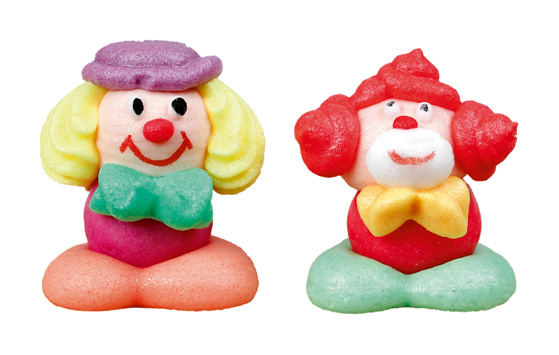 V20188 Clowns with chewing gum bellies