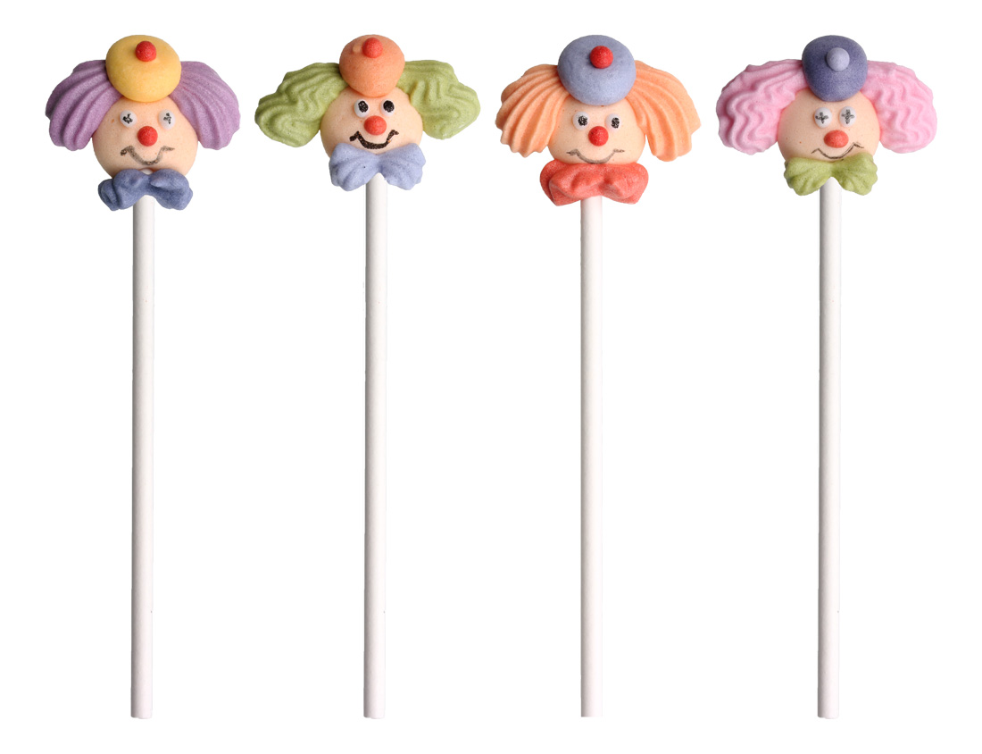 V20390 Clown head on a stick