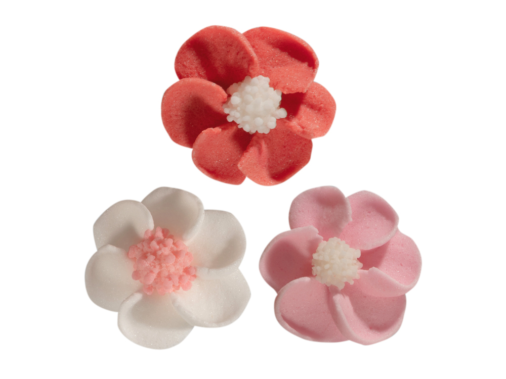 V20120 Flowers white/pink/red