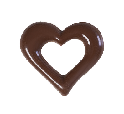 V60042 Heart frame dark chocolate