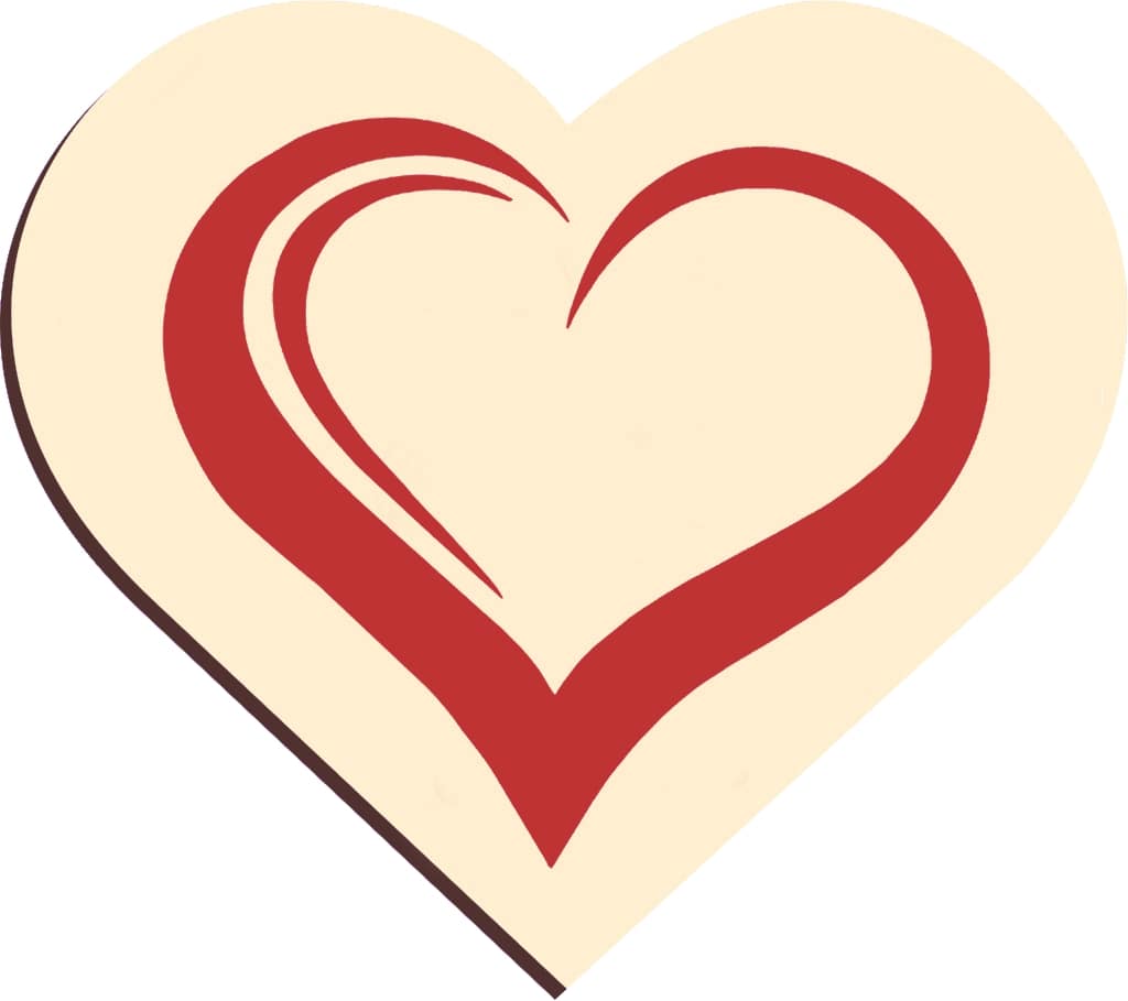 V44706 Chocolate heart in heart